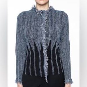 Emporio Armani Fringed Cardigan Evening Jacket Blazer